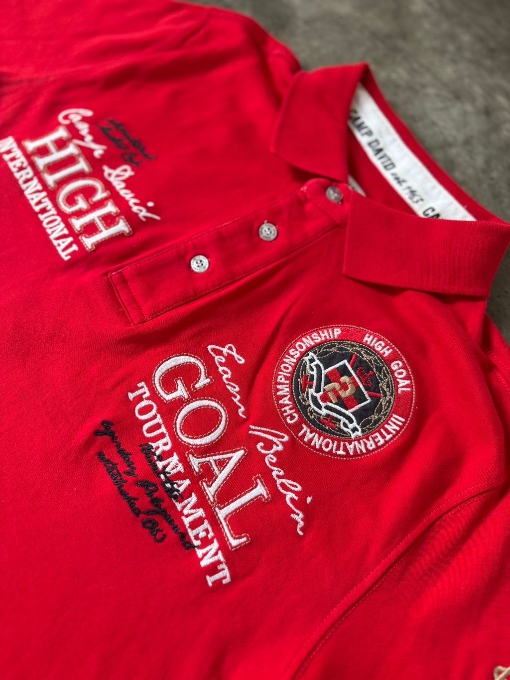 Camp David Polohemd + Backprint | (XXL)
