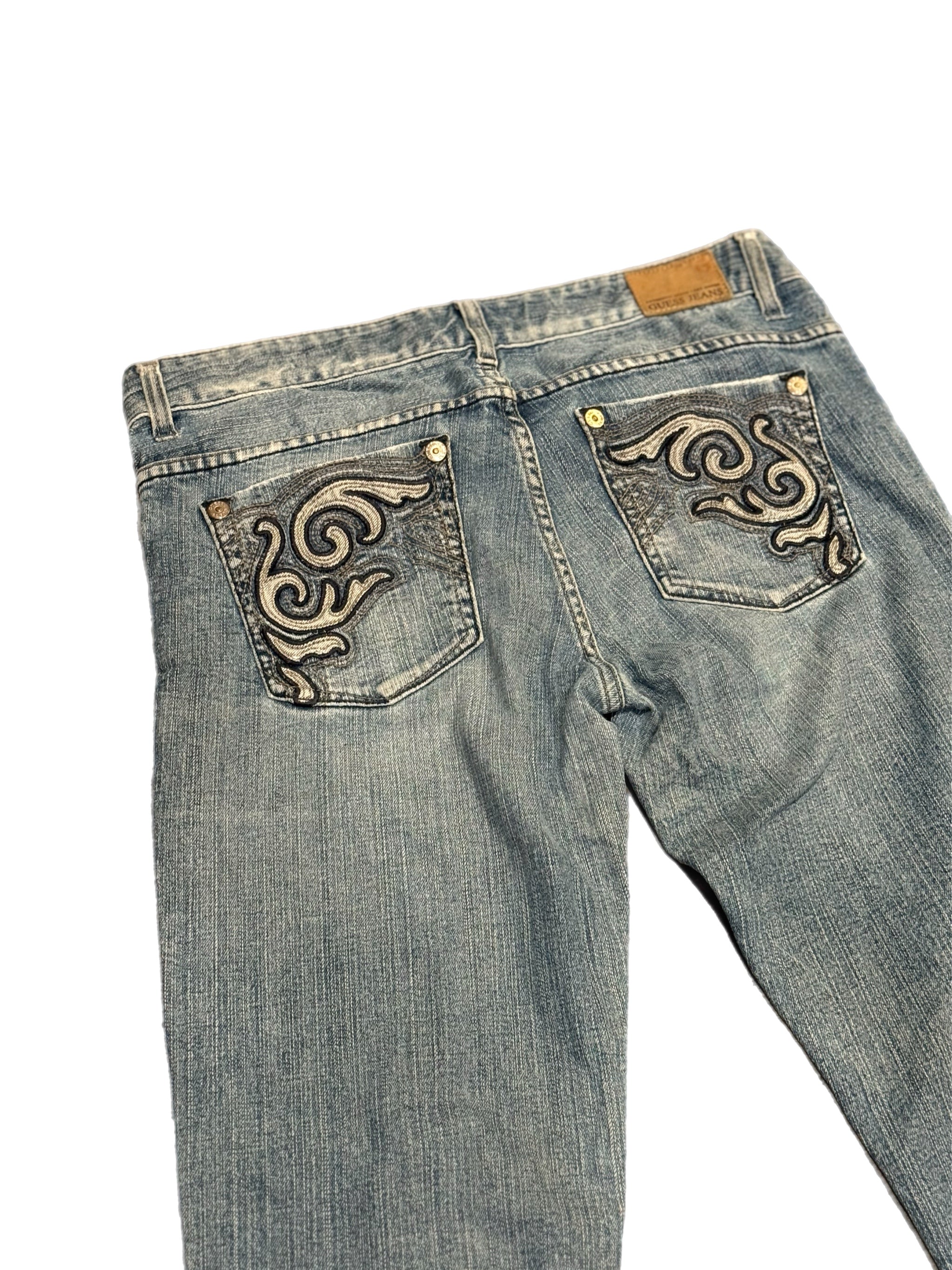 Guess Y2K flared Jeans blau Gr 30 - Vintage - 2000s Style - Bootcut