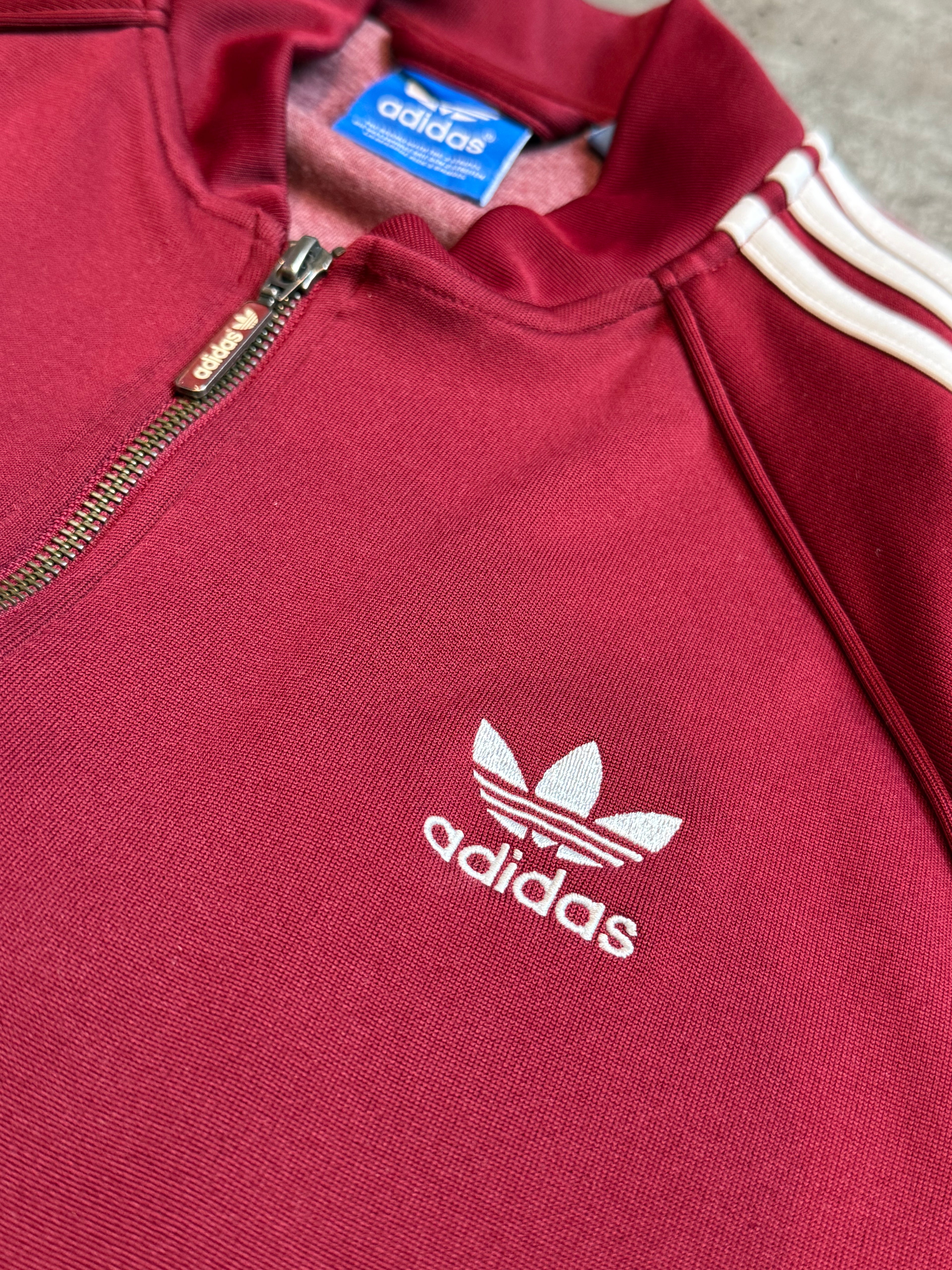 Adidas 3-Streif. Trainingsjacke Weinrot (L)