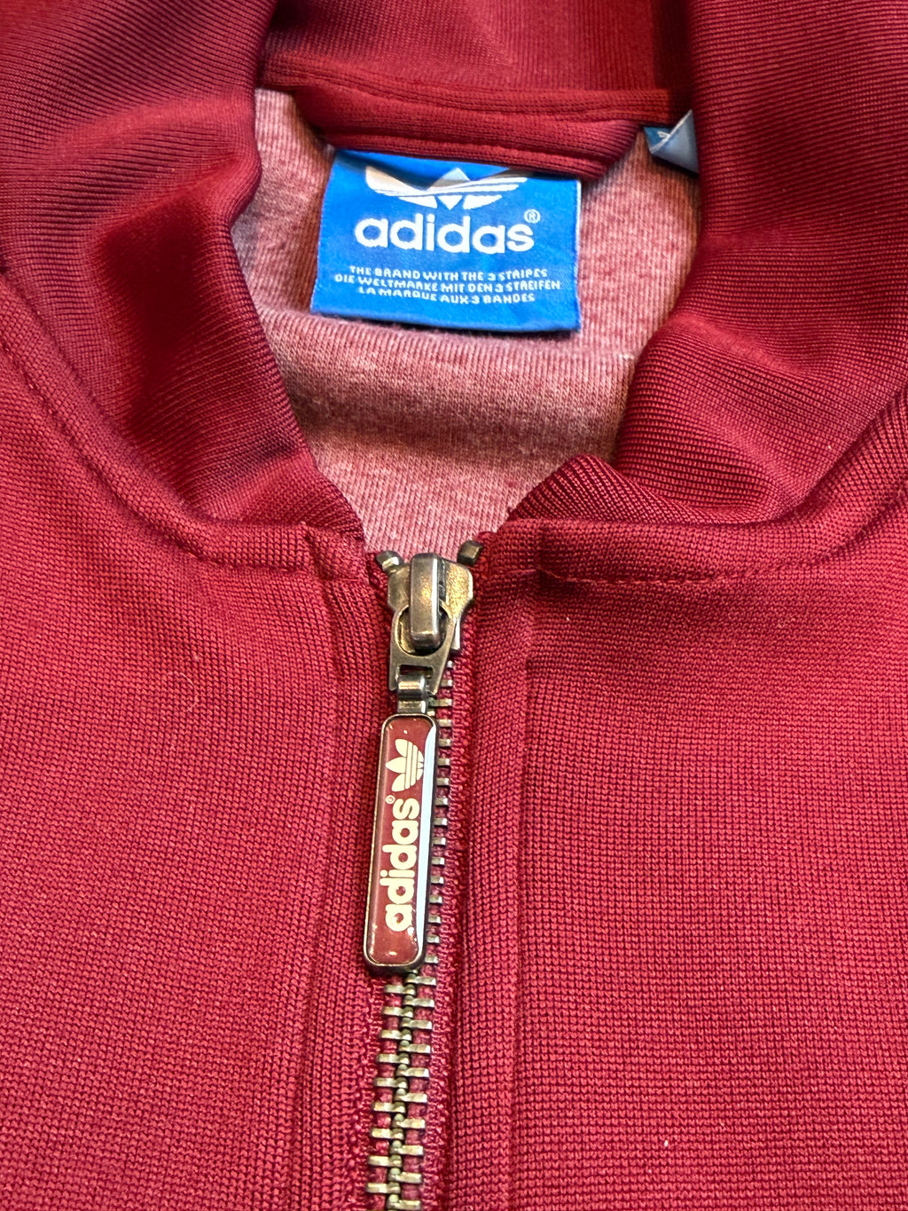 Adidas 3-Streif. Trainingsjacke Weinrot (L)