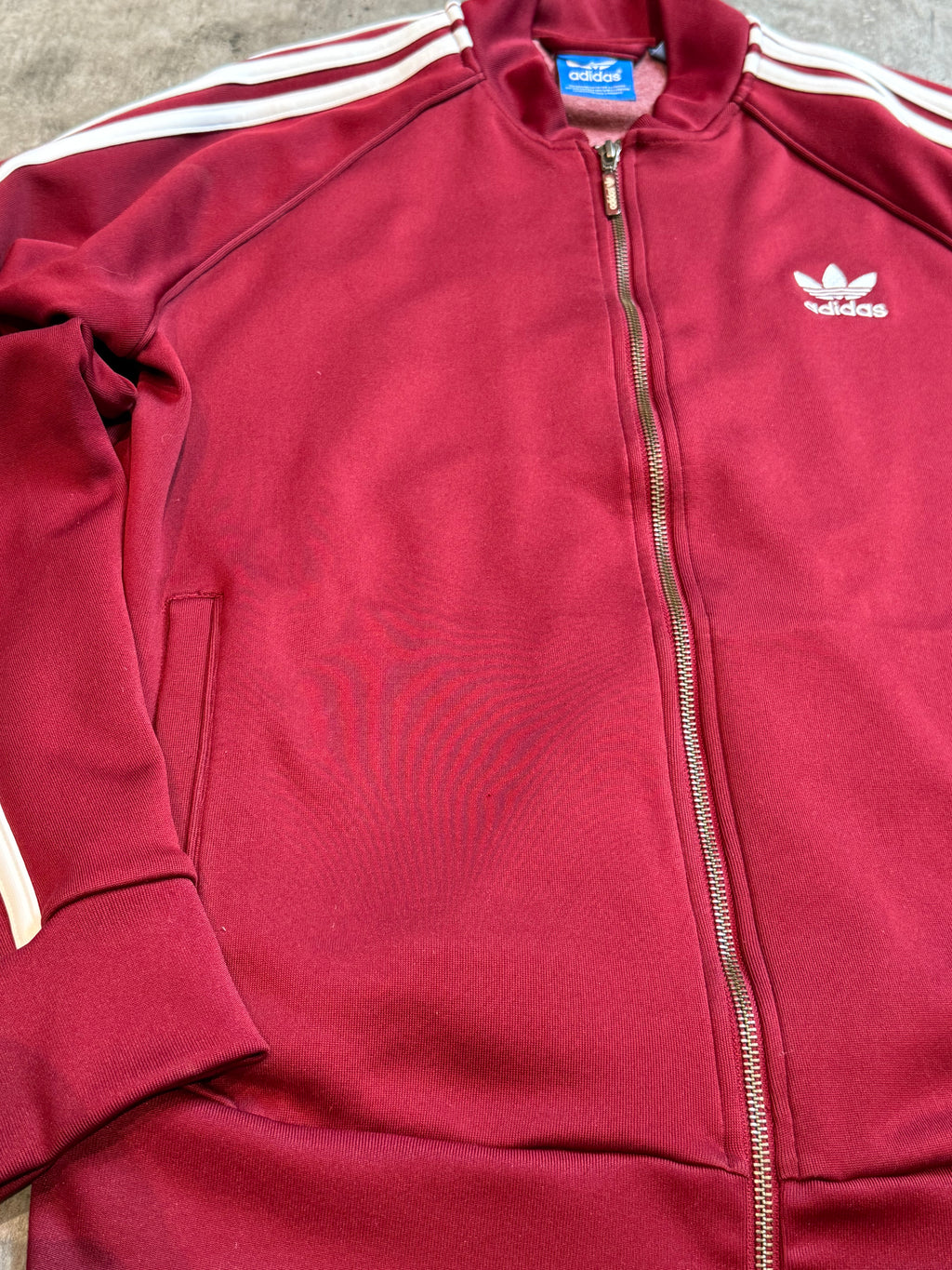 Adidas 3-Streif. Trainingsjacke Weinrot (L)
