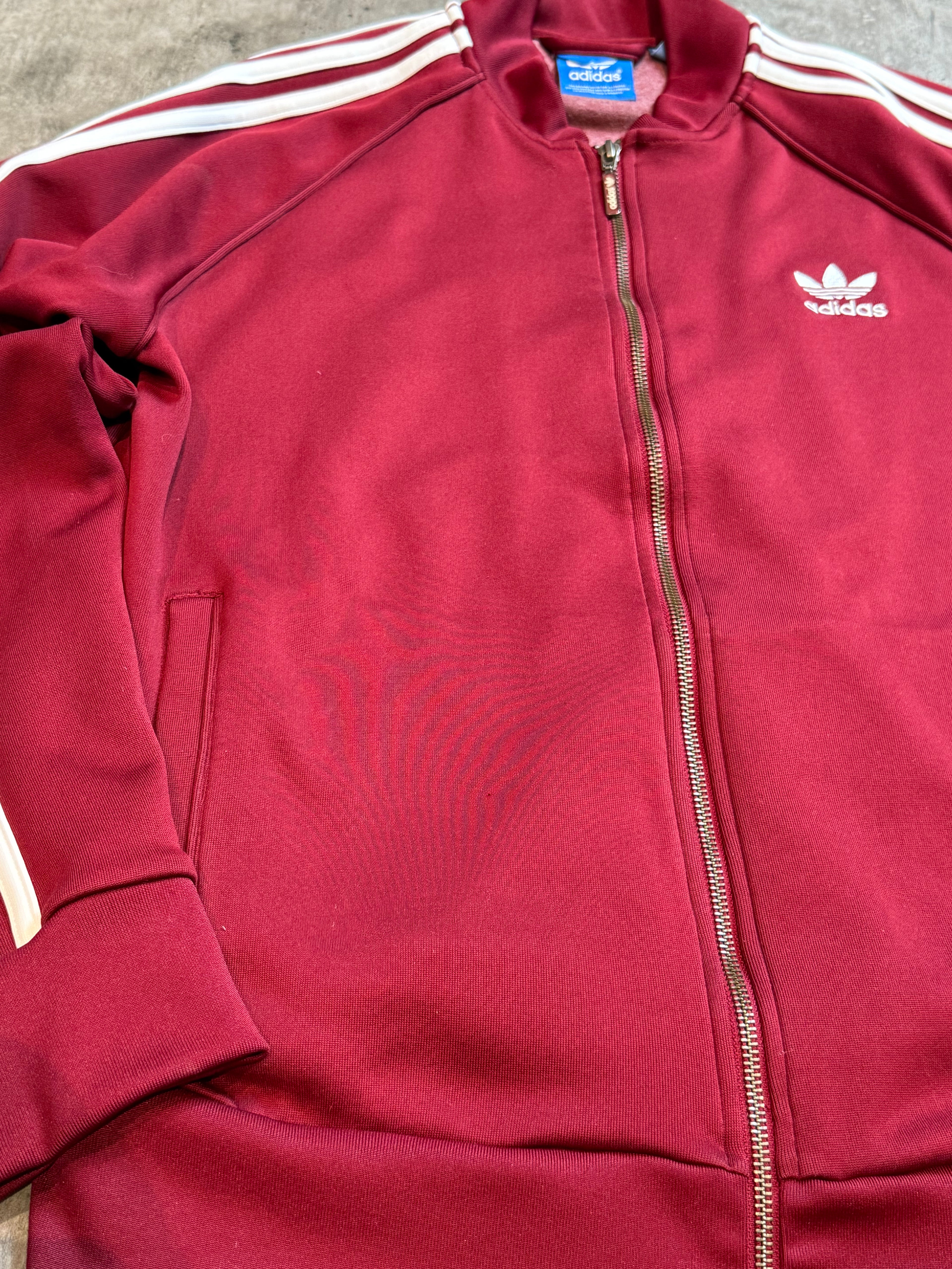 Adidas 3-Streif. Trainingsjacke Weinrot (L)